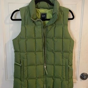Green GAP puffer vest.